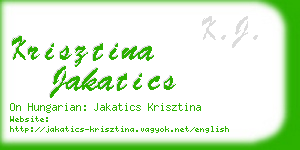 krisztina jakatics business card